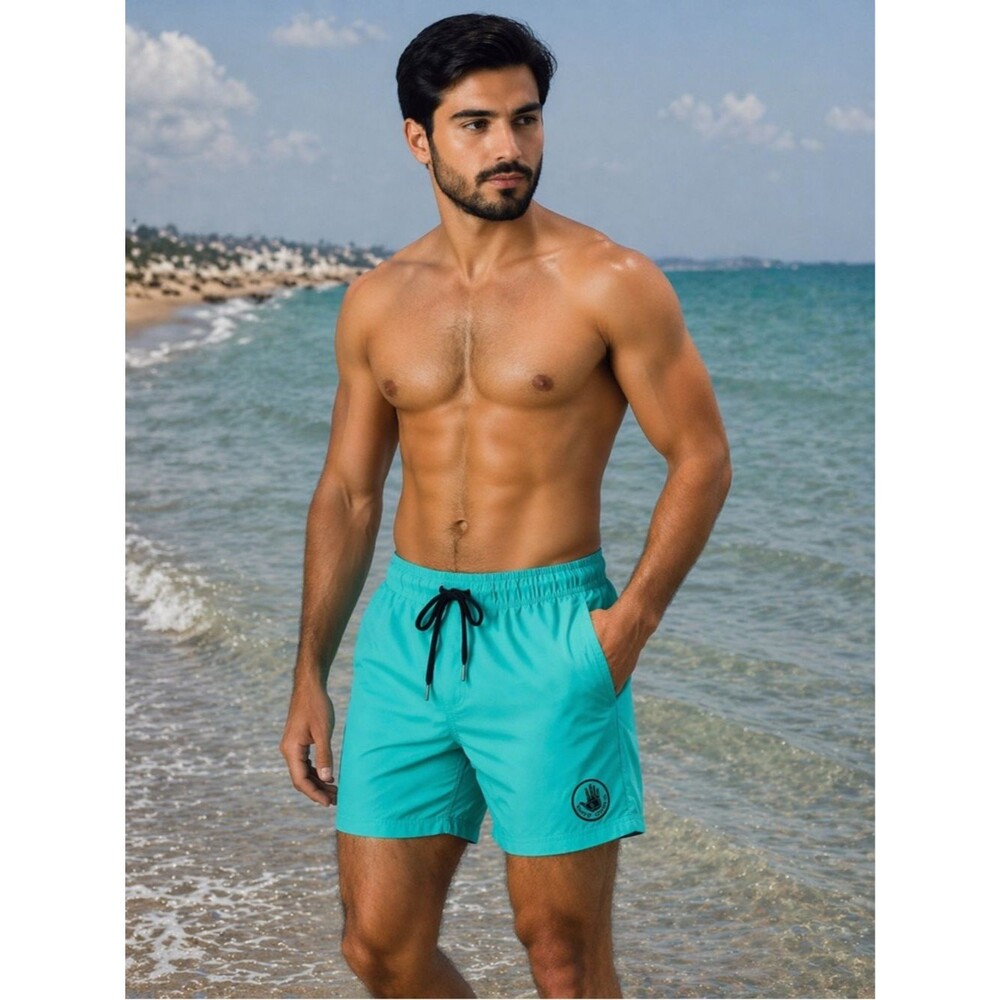 Body Glove Board Shorts Swim Trunks Men Size L /34 Sea Foam Blue Sky NWOT